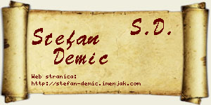 Stefan Demić vizit kartica